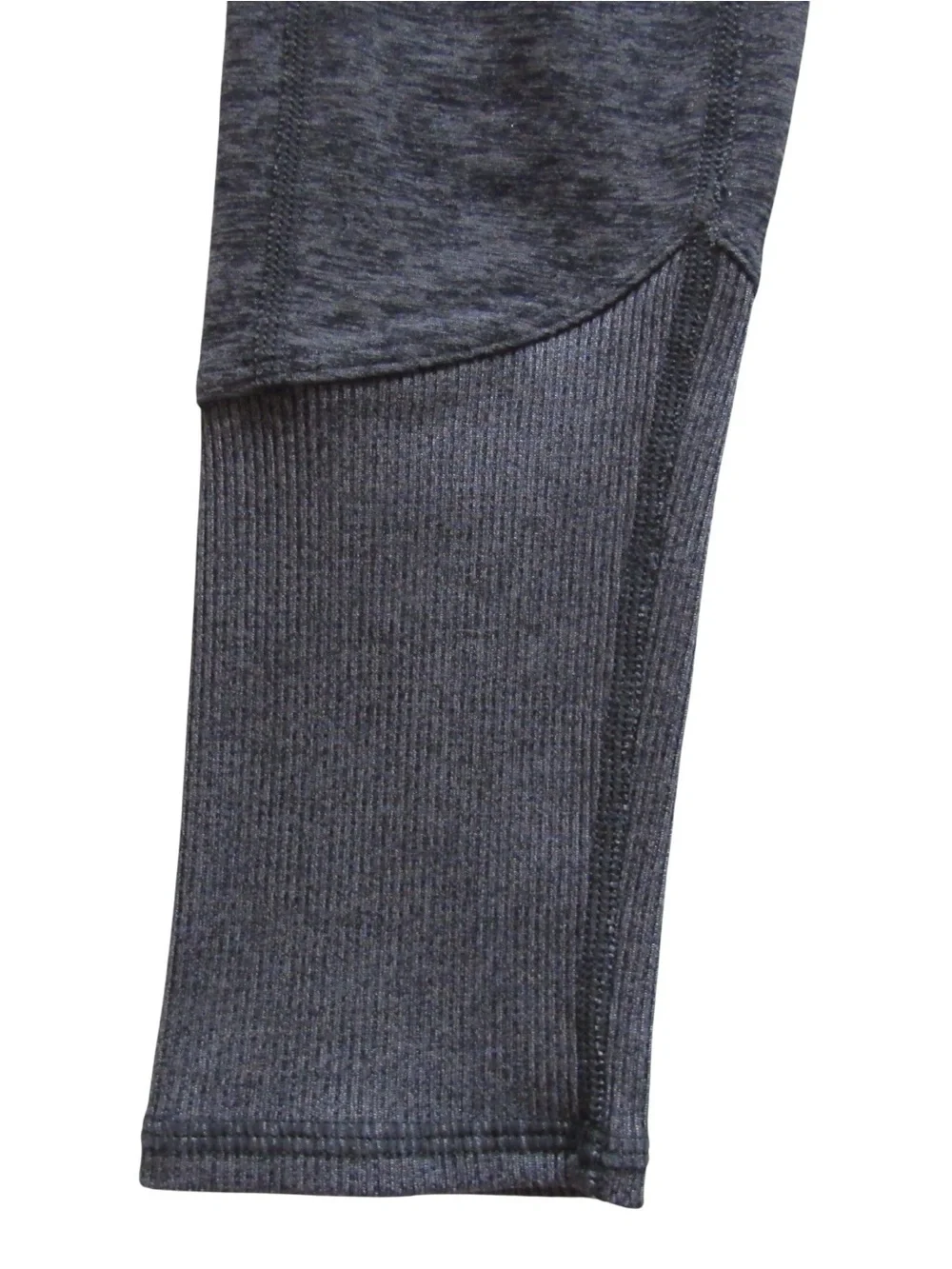 Alo Yoga High Waist Lounge Leggings Small Gray Ribbed Cuffs Soft Comfort Stretch